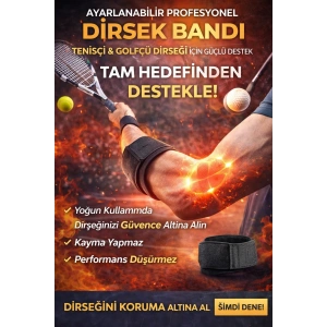 Ayarlanabilir Profesyonel Dirsek Bandı – Tenisçi & Golfçü Dirseği İçin Hedef Odaklı Güçlü Destek