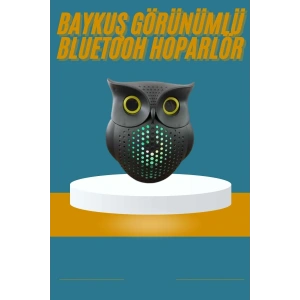 Baykuş Görünümlü Işıklı Bluetooth Speaker Bluetooth Hoparlör
