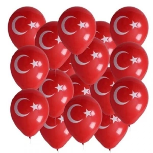 Bayraklı Balon 12inc 100 Parça Bx40