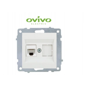 Beyaz Data Prizi Jaksız Çerçevesiz Grano - Priz ve Anahtar İçin Uyumlu Çerçeve