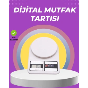 Beyaz Plastik Dijital Mutfak Tartısı – 24x16.8x1.5cm