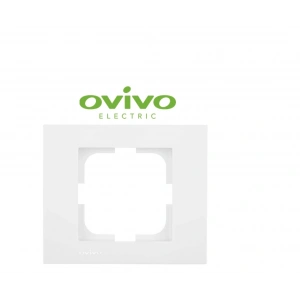 Beyaz Tekli Çerçeve Grano - Priz ve Anahtar İçin Uyumlu Çerçeve