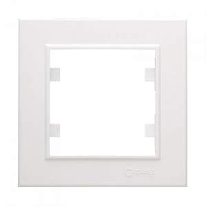 Beyaz Tekli Çerçeve - Priz ve Anahtar İçin Uyumlu Çerçeve