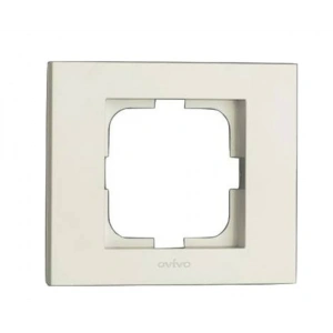 Beyaz Tekli Çerçeve - Priz ve Anahtar İçin Uyumlu Çerçeve