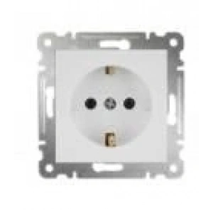 Beyaz Topraklı Priz Çerçevesiz - Priz ve Anahtar İçin Uyumlu Çerçeve