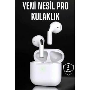 Beyaz Yeni Nesil Pro Bluetooth Kulaklık Yüksek Ses Kaliteli ANC Özelliği