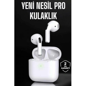 Beyaz Yeni Nesil Pro Bluetooth Kulaklık Yüksek Ses Kaliteli ANC Özelliği