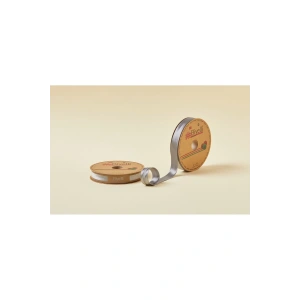 Biye Saten Katlı 011 Açık Gri 2 cm 25 Metre %100 Polyester