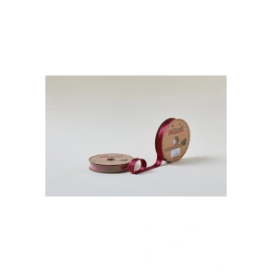 Biye Saten Katlı 022 Bordo 2 cm 25 Metre %100 Polyester