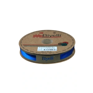 Biye Saten Katlı 061 Petrol Açık 2 cm 25 Metre %100 Polyester