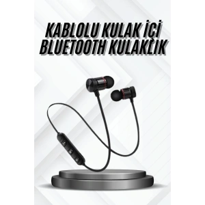 Bluetooth Bağlantılı Kablolu Mıknatıslı Sport Kulaklık