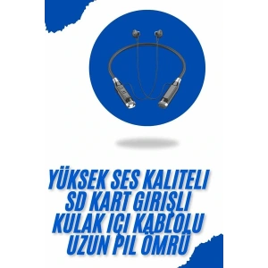 Bluetooth Kulaklık 120 Saat Kullanım Süresi Boyun Askılı Bluetooth Kablosuz Kulaklık