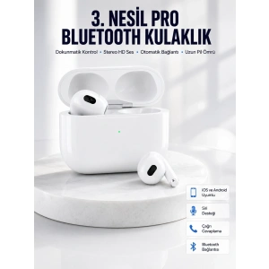 Bluetooth Kulaklık 3. Nesil Ios Android Uyumlu Yeni Nesil Wireless Charge