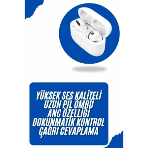 Bluetooth Kulaklık Kulak İçi Silikonlu Stereo Yüksek Ses Kaliteli Dokunmatik