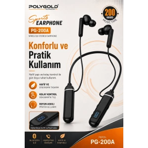 Boyun Askılı Kablosuz Stereo Kulaklık Spor Kullanıma Uygun Mikrofonlu Model