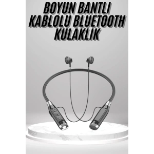 Boyun Bantlı Kulak İçi Kablolu Yüksek Ses Kaliteli Bluetooth Kulaklık