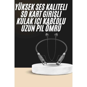 Boyun Bantlı SD Kart Girişli Yüksek Perfomanslı Bluetooth Kulaklık