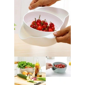 BUFFER® Çok Amaçlı 360 Derece Dönebilir Pratik Hazneli Mutfak Süzgeç Elek