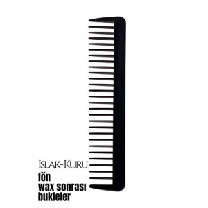 Bukleli Saç Fön Wax Sonrası Tarak Karbon Nano Absolute Professional