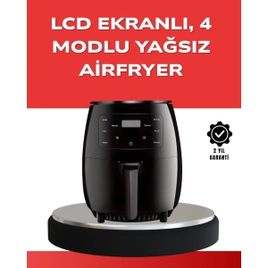Büyük Boy 6 Litre Airfryer 2400W Sesli Uyarı LCD Ekran
