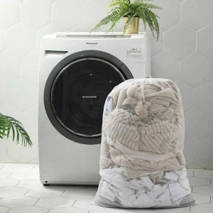 Büyük Boy File Çamaşır Torbası 80x100 cm | Hassas Yıkama Filesi | Yorgan, Perde, Nevresim Yıkama Torbası (5047)