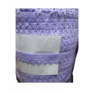 Çamaşır Lastiği Dantelli 1 cm 1 Metre Lila