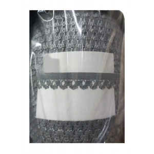 Çamaşır Lastiği Dantelli 1 cm 75 Metre 1 Top Gri