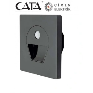 CATA CT 5170 1W Füme Kasa Sensörlü Koridor Aydınlatması 3200K Gün Işığı