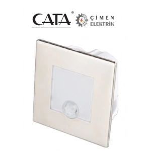 CATA CT 5183 1.5 W Radar Sensörlü Kare Koridor Aydınlatması 3200K Günışığı
