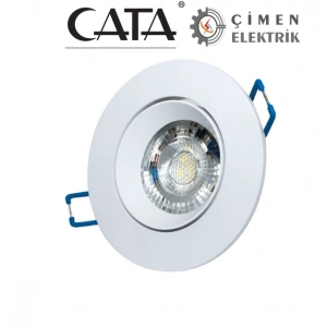 CATA CT 5256 Beyaz Kasa Led Spot 8W 3200K Gün Işığı