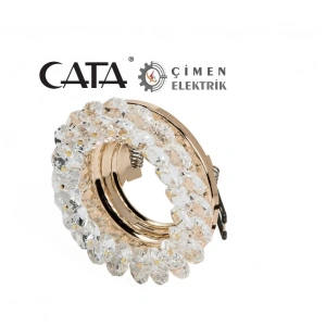 CATA CT 6596 Papatya Kristal Cam Spot Kasası