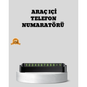 Çevirmeli Araç İçi Park Numaratörü – Alüminyum Gri, Kolay Montaj ve Net Görünüm
