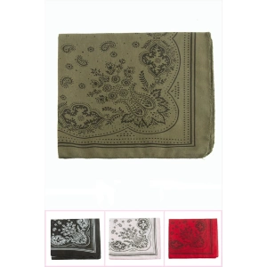 Çiçek Desenli Keten Bandana 50*50