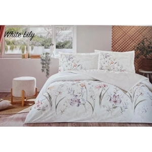 Çift Kişilik Ranforce Nevresim Takımı White Lily