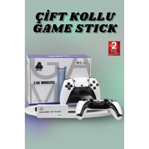 Çift Oyun Kollu 4K HD Ekran Nostaljik 20.000 Oyunlu Beyaz Game Stick