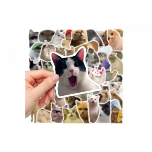 Çılgın Kediler Macbook Notebook Tablet Telefon Ajanda Laptop Defter Sticker Seti