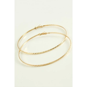 Çizgili Metal Halka Küpe 8-9-10 cm