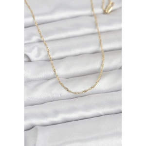 CM 14K Gold Renk Burgu Model 60 cm Kadın Kolye