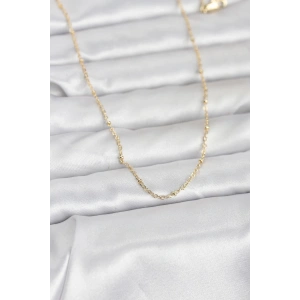 CM 14K Gold Renk Burgu Model 60 cm Kadın Kolye