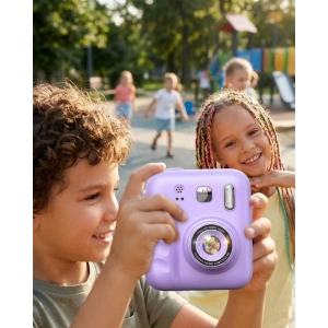 Çocuklar İçin Anında Baskılı Kamera HD Ekran 4 Rulo Kağıt 5 Kalem Set Hediyeli