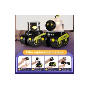 ÇOCUKLAR İÇİN EĞİTİCİ VE EĞLENCELİ ROBOT TEMALI PROJEKTÖR GECE LAMBASI