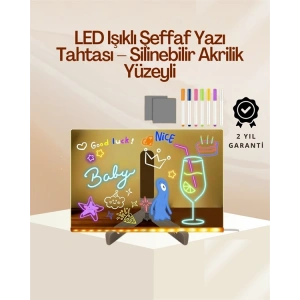 Çocuklar İçin Renkli LED Mesaj Tahtası – Neon Kalemli, Eğlenceli ve Yaratıcı Yazı Panosu