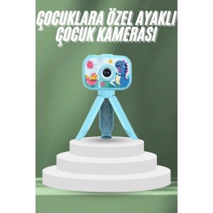 Çocuklara Özel Ayaklı Mini Fotoğraf Makinesi Dijital LCD Ekran