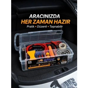 Çok Amaçlı 27 Parça Araç Acil Durum Ekipman Seti Düzenli Taşıma Kutulu