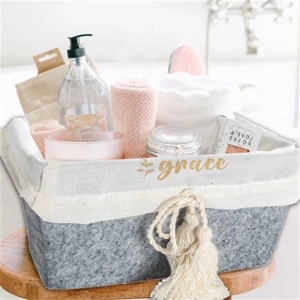 Çok Amaçlı Saklama Organizer Kutu Kare Keçe  Sepet (maxi) - 03426