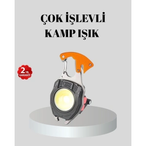 Çok Fonksiyonlu Anahtarlık Fener – Güçlü LED Işıklı, Şarjlı, Düdüklü ve Tornavidalı Mini El Feneri