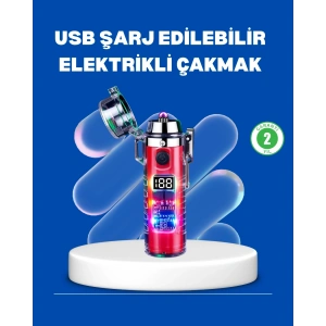 Çok Fonksiyonlu Şarjlı LED Fenerli USB Çakmak