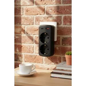 Çoklu Priz Yüksek Gerilim Korumalı 2’li Priz 1xusb 1xtype-c Çıkışlı Grup Priz Çoğaltıcı
