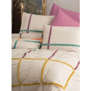 Cotton Box Puff Nakışlı Ranforce Çift Kişilik Nevresim Takımı İnsula Gülkurusu