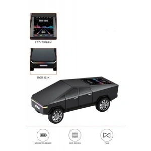 D68 Cyber Model Araba Tasarımlı Bluetooth Hoparlör 15w Güçlü Ses Rgb Led /tws/usb Siyah